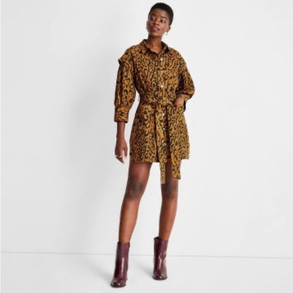 Future Collective by Kahlana Barfield Target Utility Denim A-line Dress - Picture 2 of 4